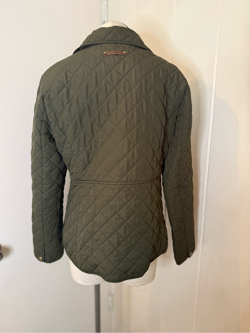 Ralph Lauren Quilted Snap-Front Utility Jacket in Olive Green Sz M - Picture 3 of 5